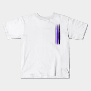 Pride Collection - Asexual Pride Flag (Paint Streak/Vertical) Kids T-Shirt